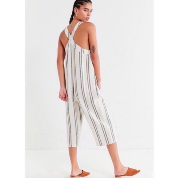 Urban Outfitters Pants - URBAN OUTFITTERS stripe wide leg overalls jumpsuit